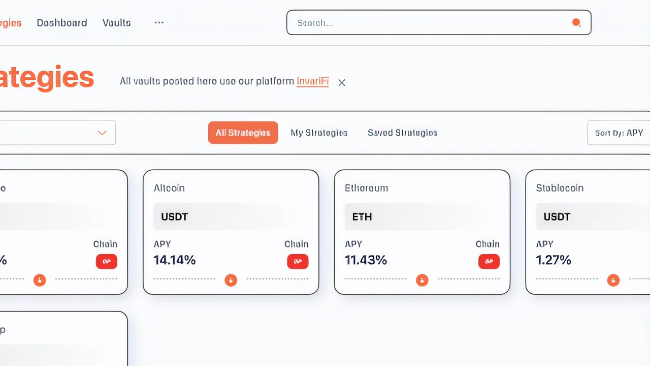 InvariFi — staking strategies dashboard with per-chain APY