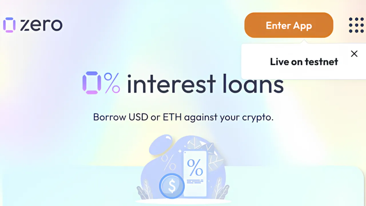 Zero Loans — 0% interest loans against crypto collateral