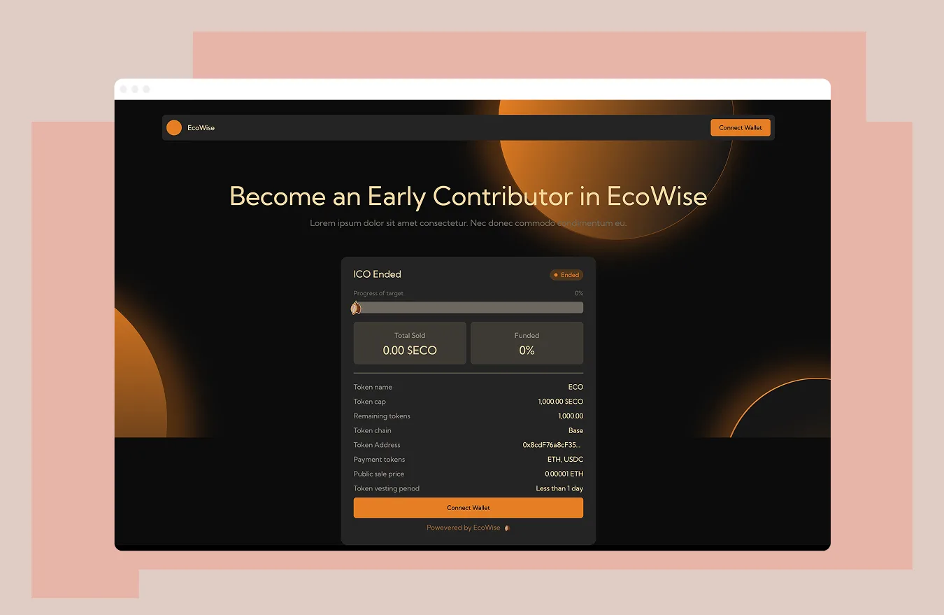 EcoWise — Supply Chain Sustainability DAO