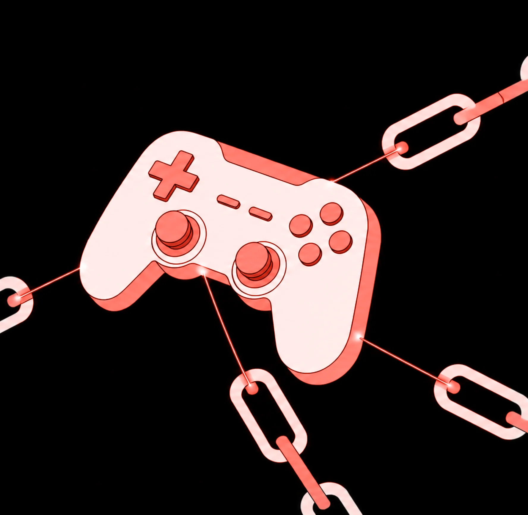 Game controller wired into an on-chain network